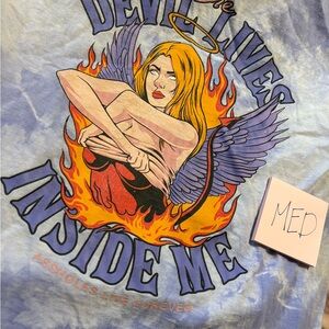 Angel Graphic Short Sleeve Tee - Blue